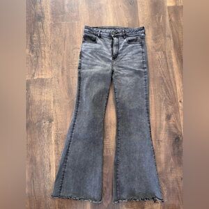 American Eagle Outfitters Dark Gray Flare Jeans